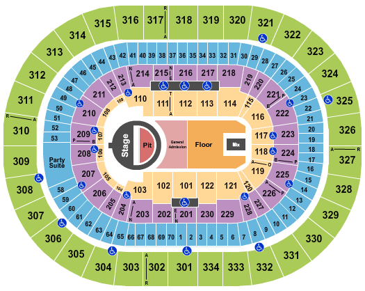 Moda Center 5 Seconds of Summer Seating Chart